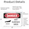 Signmission Hot Surface Sign, 3.5 in H x 5 in W, Vinyl Decal, Hot Surfaces In This Area OS-2PACK-DS-D-35-L-2217 - alternate 4